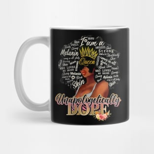 Unapologetically Dope African American Funny Afro Gift Women Mug